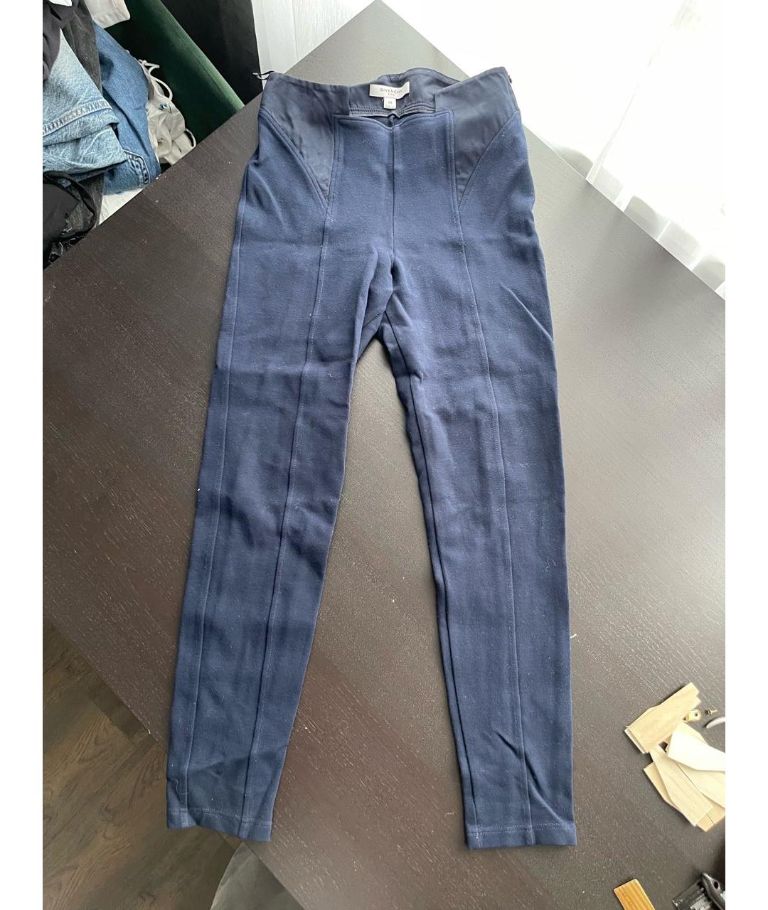 GIVENCHY Темно-синие хлопко-эластановые брюки узкие, фото 9