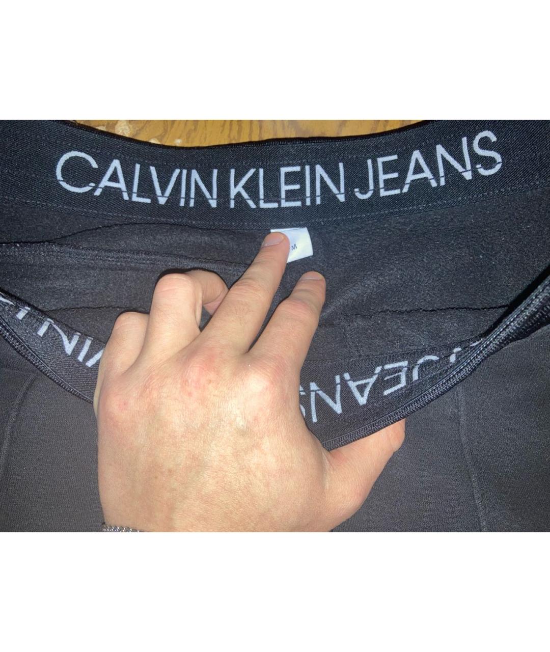 CALVIN KLEIN JEANS Черные полиэстеровые повседневные брюки, фото 3