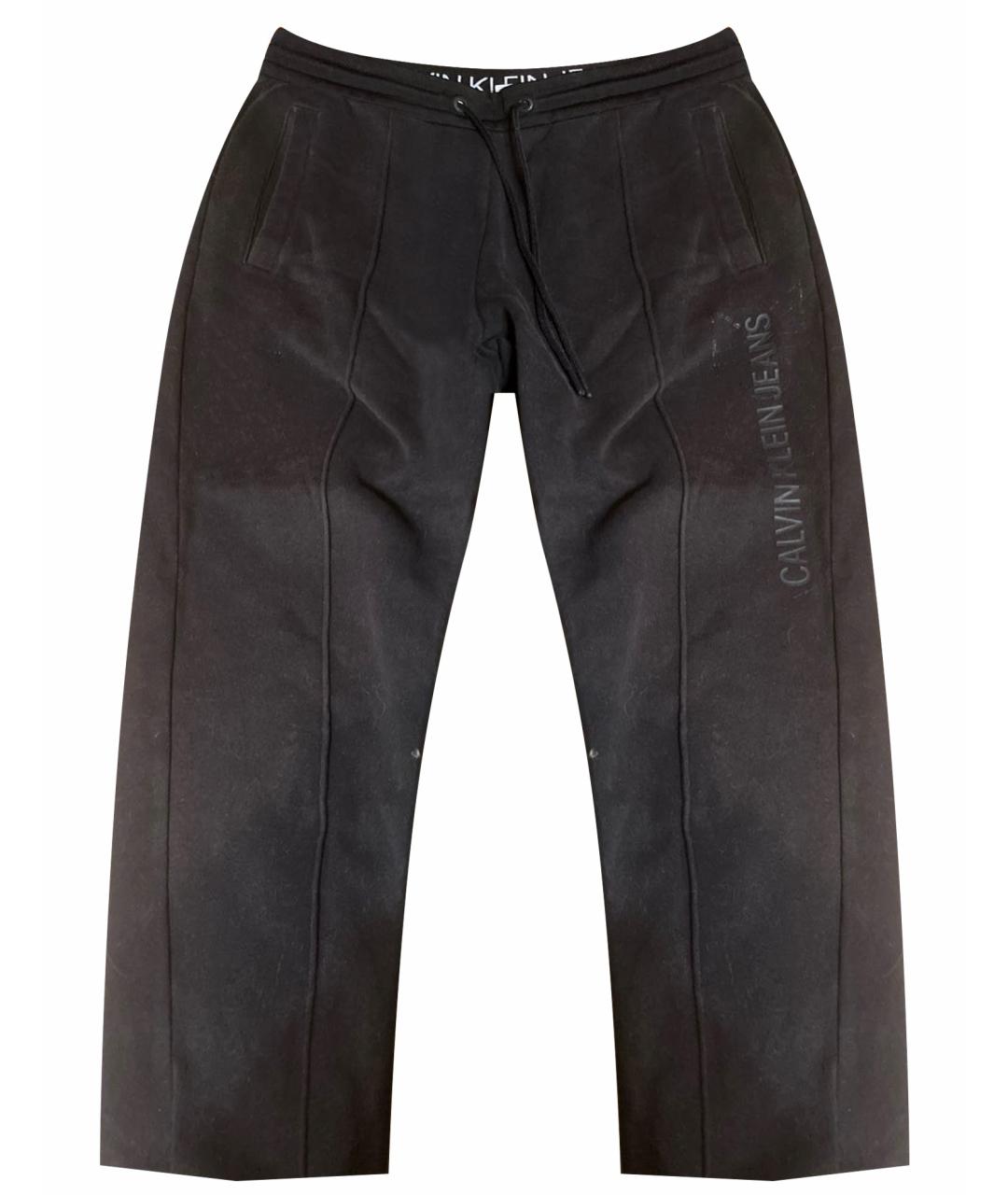 CALVIN KLEIN JEANS Черные полиэстеровые повседневные брюки, фото 1