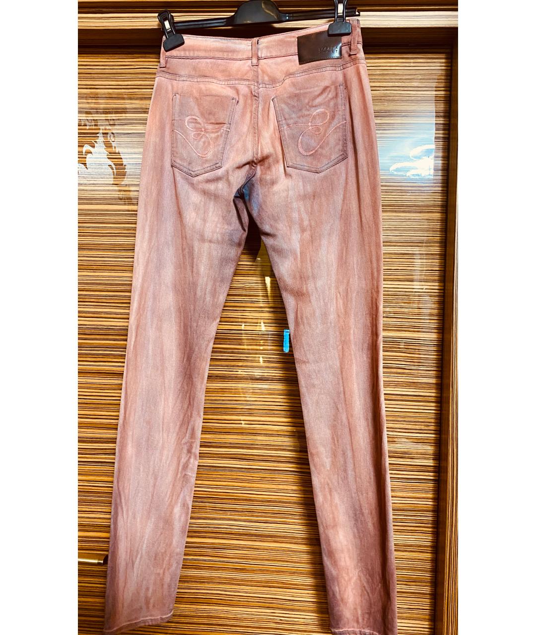 ESCADA Розовые хлопко-эластановые прямые джинсы, фото 2
