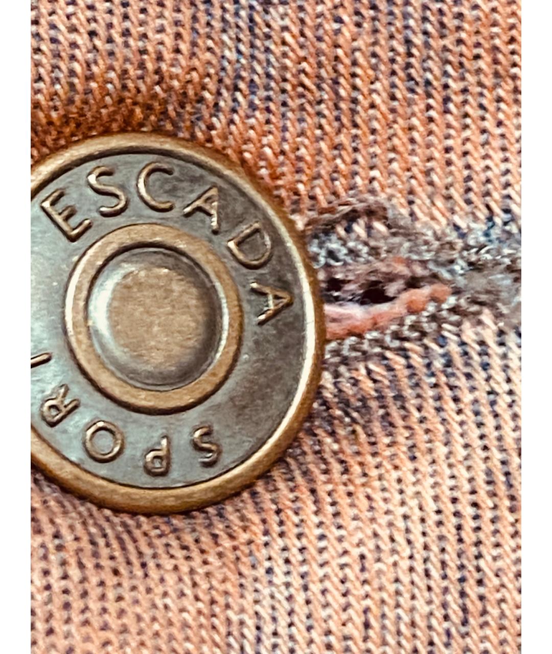 ESCADA Розовые хлопко-эластановые прямые джинсы, фото 4