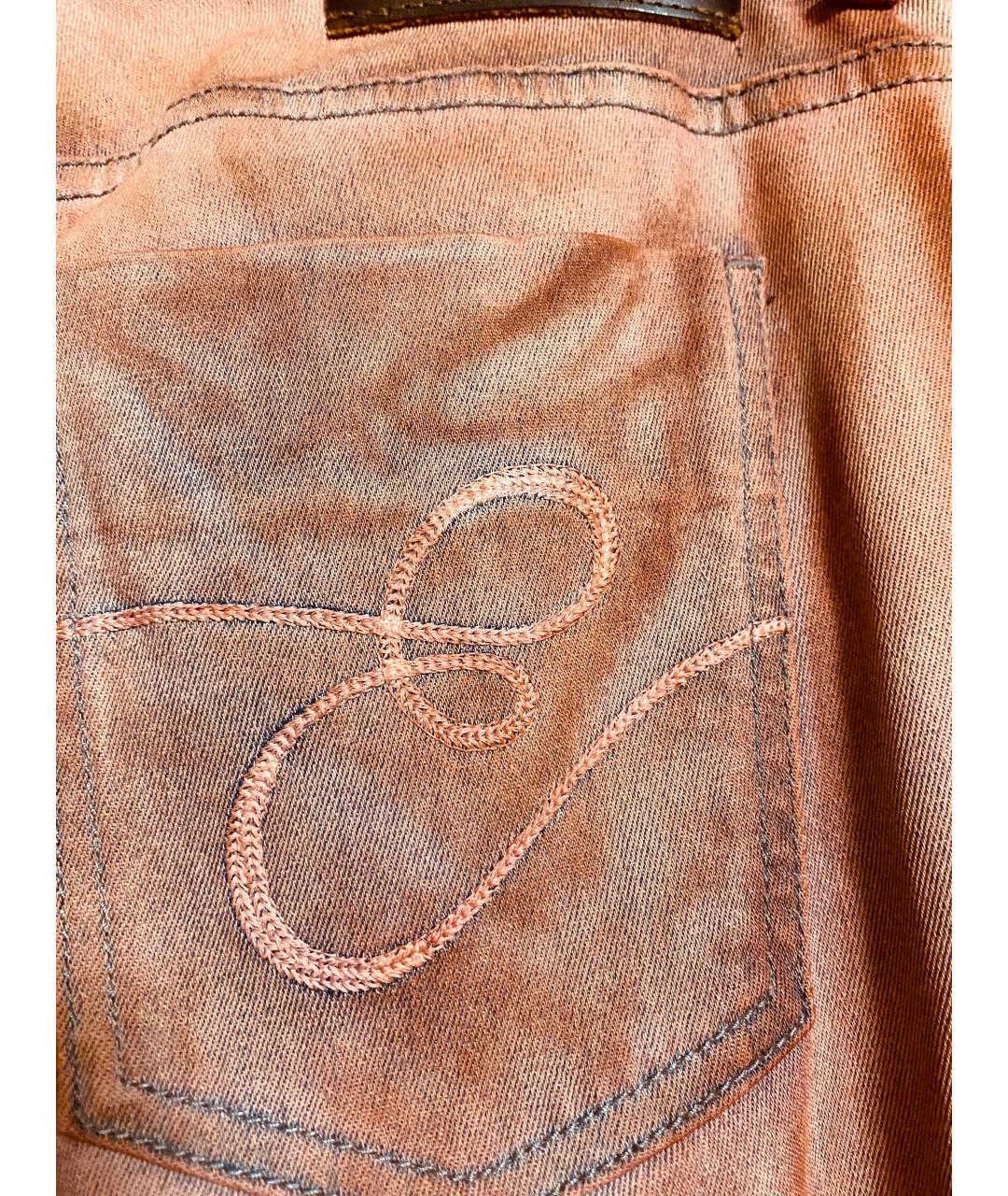 ESCADA Розовые хлопко-эластановые прямые джинсы, фото 7