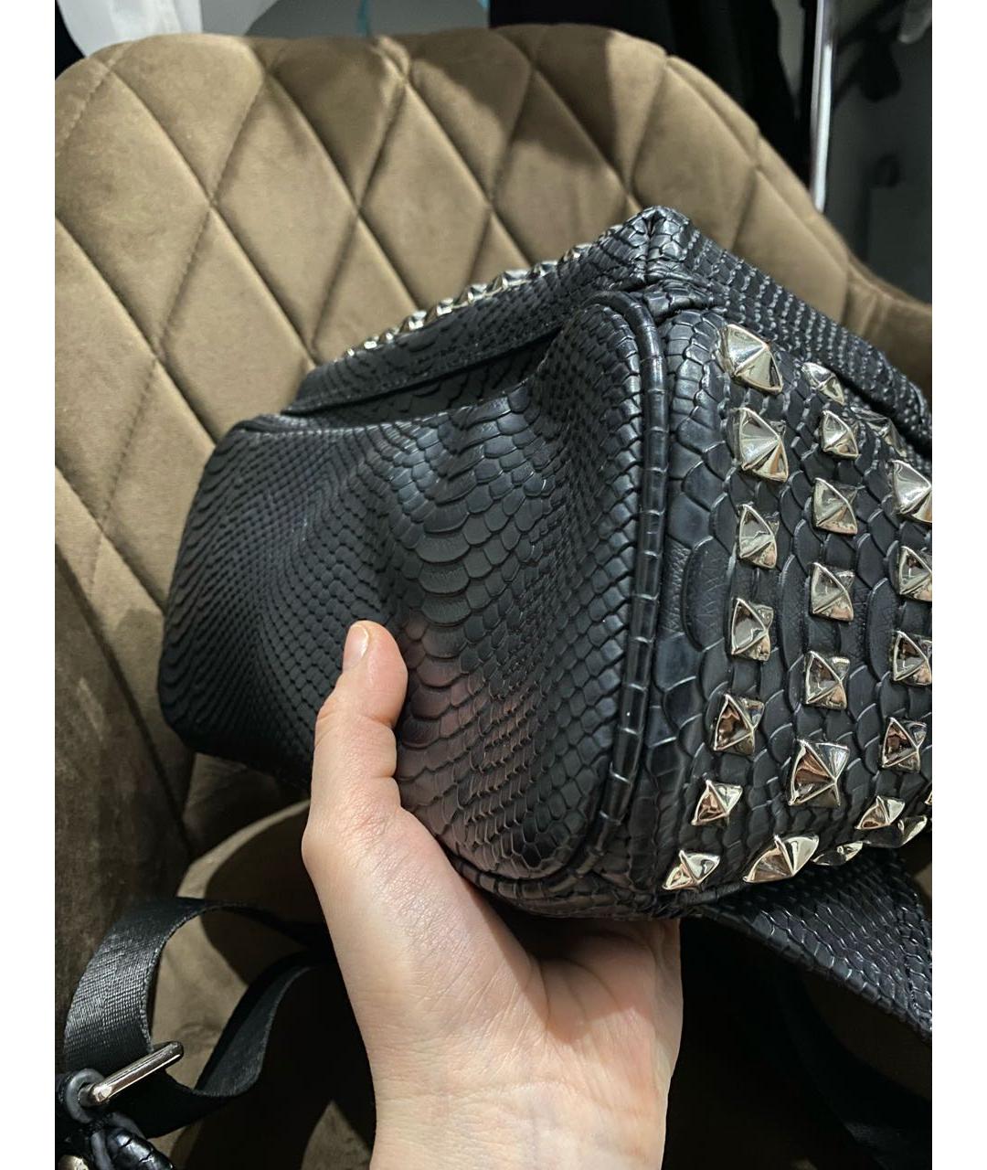 PHILIPP PLEIN Черный рюкзак из искусственной кожи, фото 8