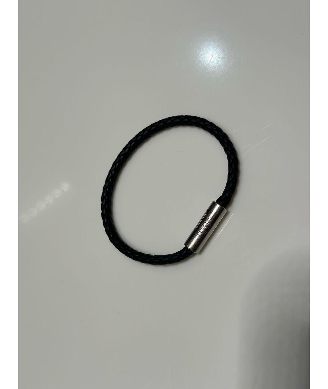 HERMES PRE-OWNED Черный кожаный браслет, фото 5