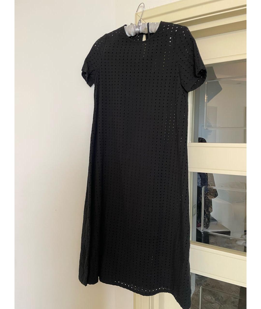 12 STOREEZ Черное хлопковое повседневное платье, фото 4