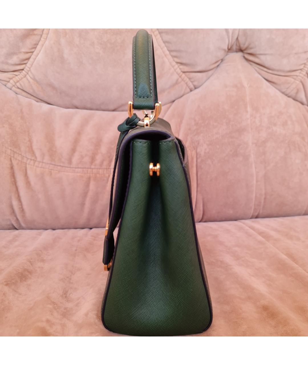 MICHAEL KORS Зеленая кожаная сумка с короткими ручками, фото 5