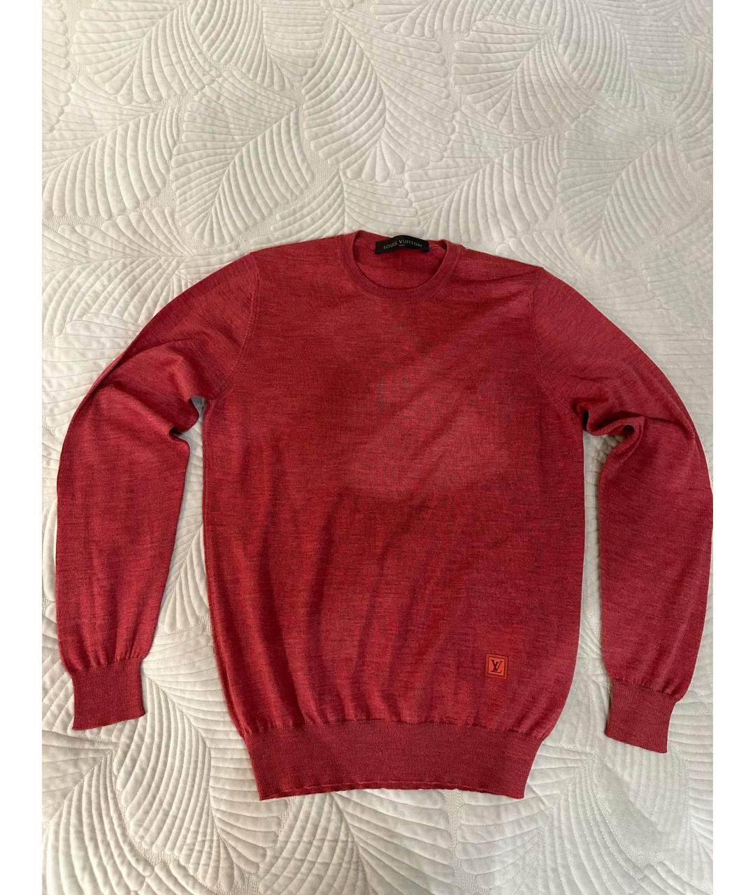 LOUIS VUITTON PRE-OWNED Оранжевый шерстяной джемпер / свитер, фото 7