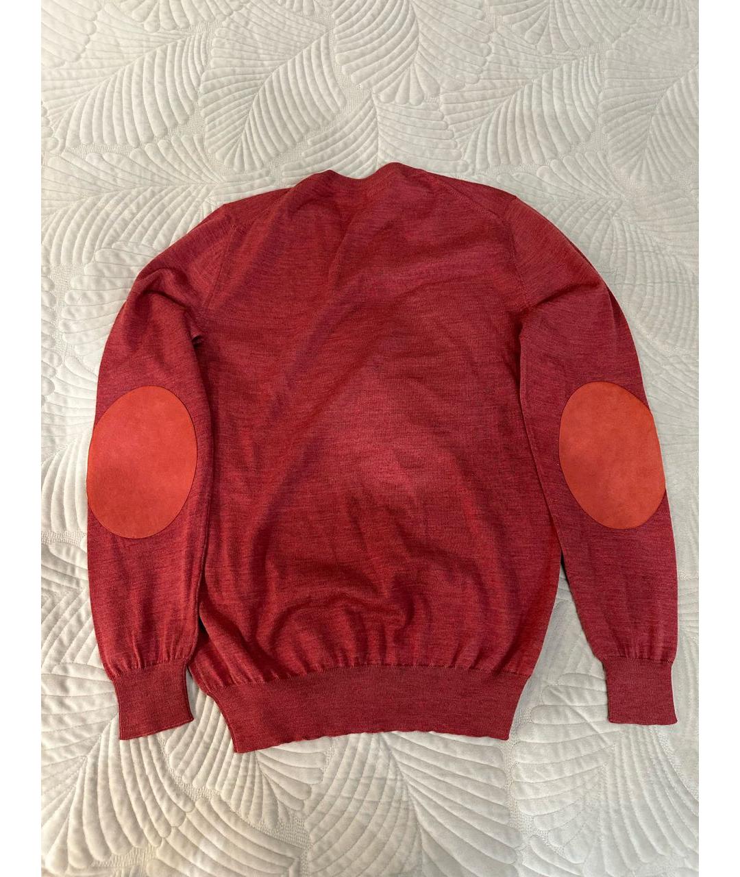 LOUIS VUITTON PRE-OWNED Оранжевый шерстяной джемпер / свитер, фото 2