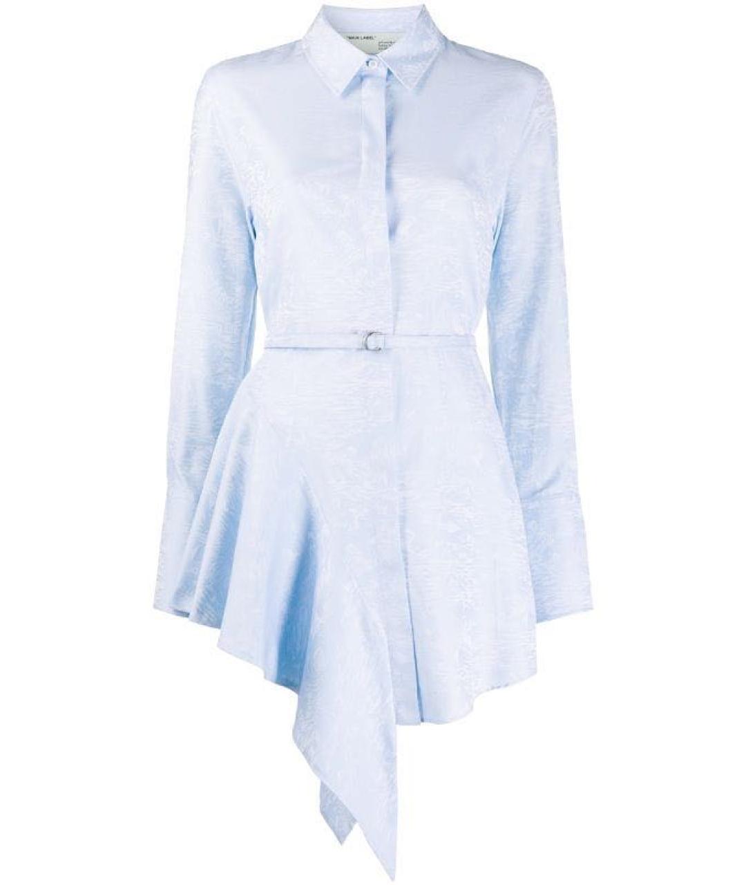 OFF-WHITE Голубое хлопковое повседневное платье, фото 1