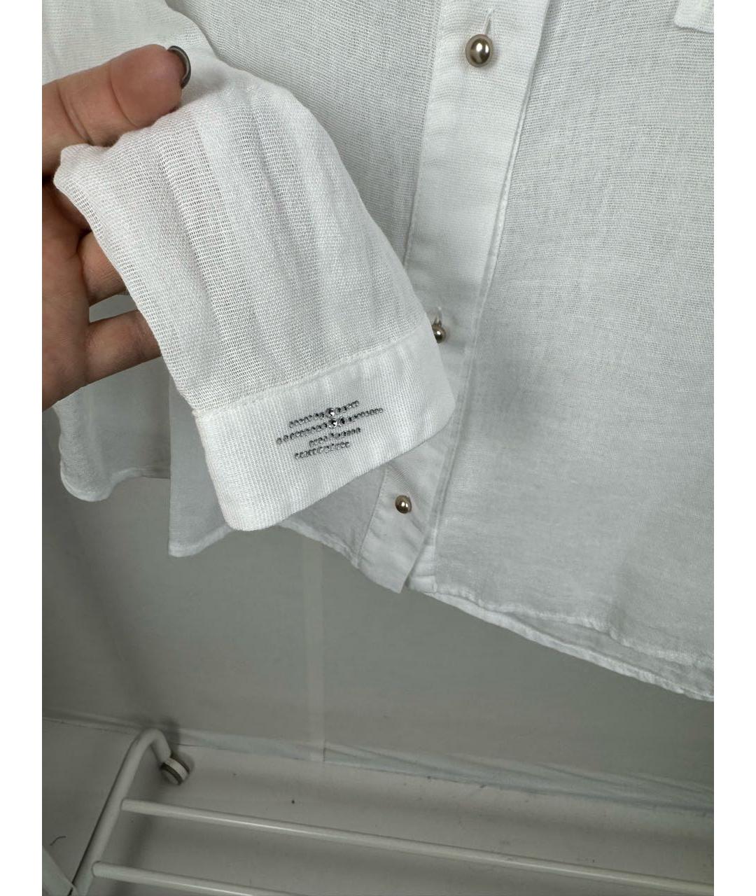 ANGELO MARANI Белая хлопковая рубашка, фото 7