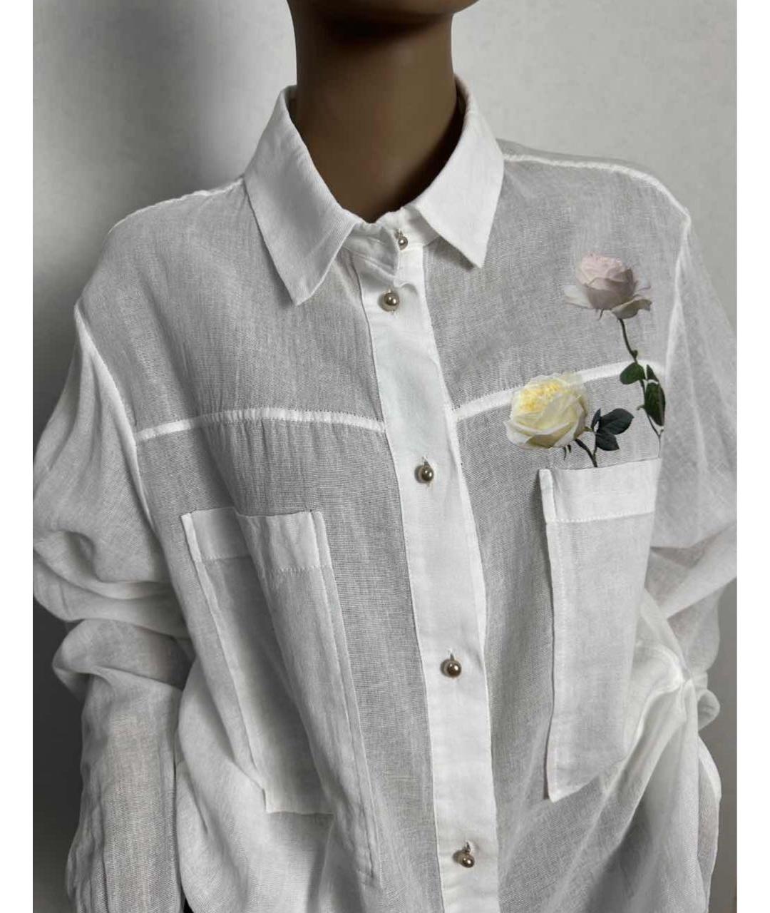 ANGELO MARANI Белая хлопковая рубашка, фото 6