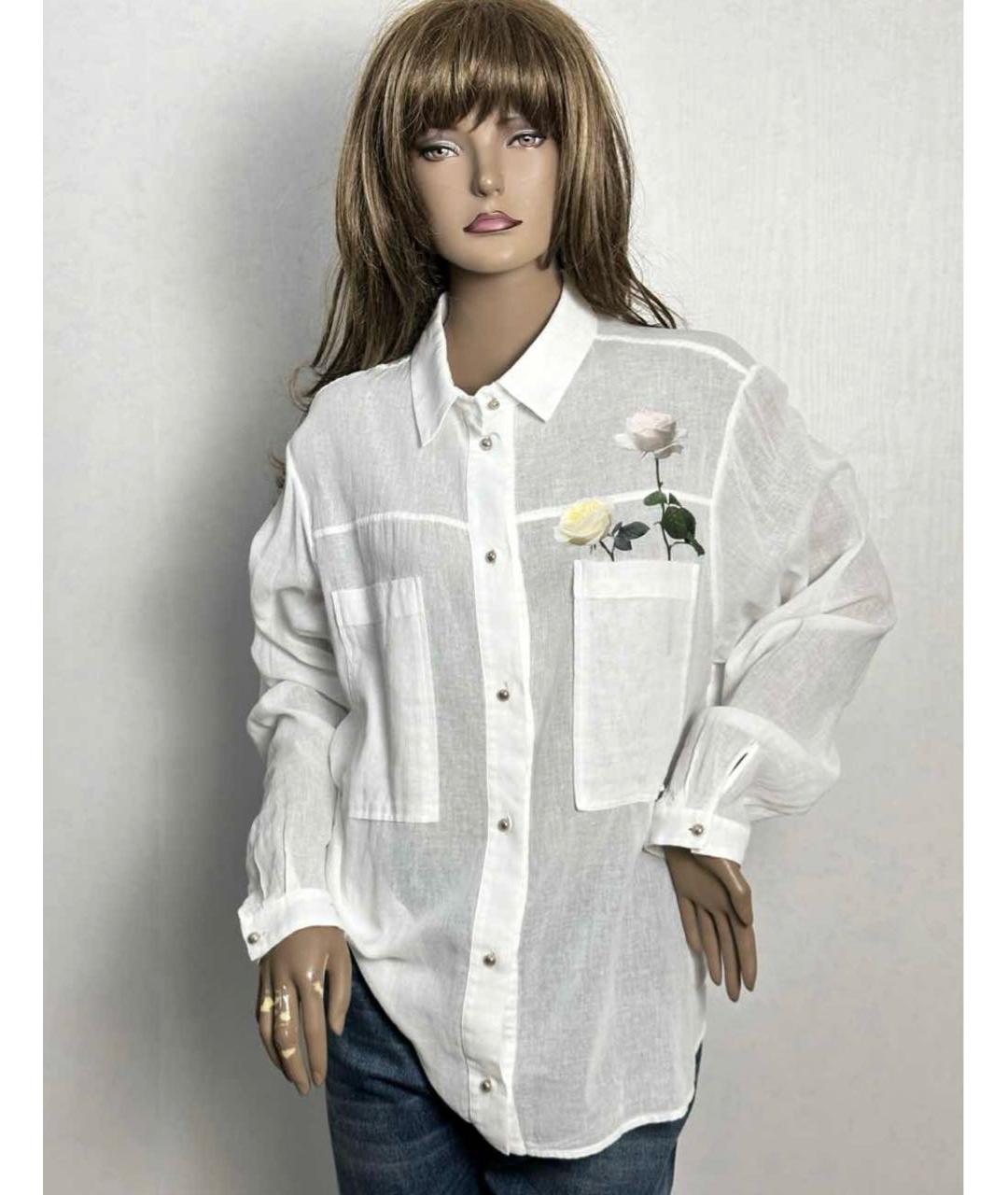 ANGELO MARANI Белая хлопковая рубашка, фото 5