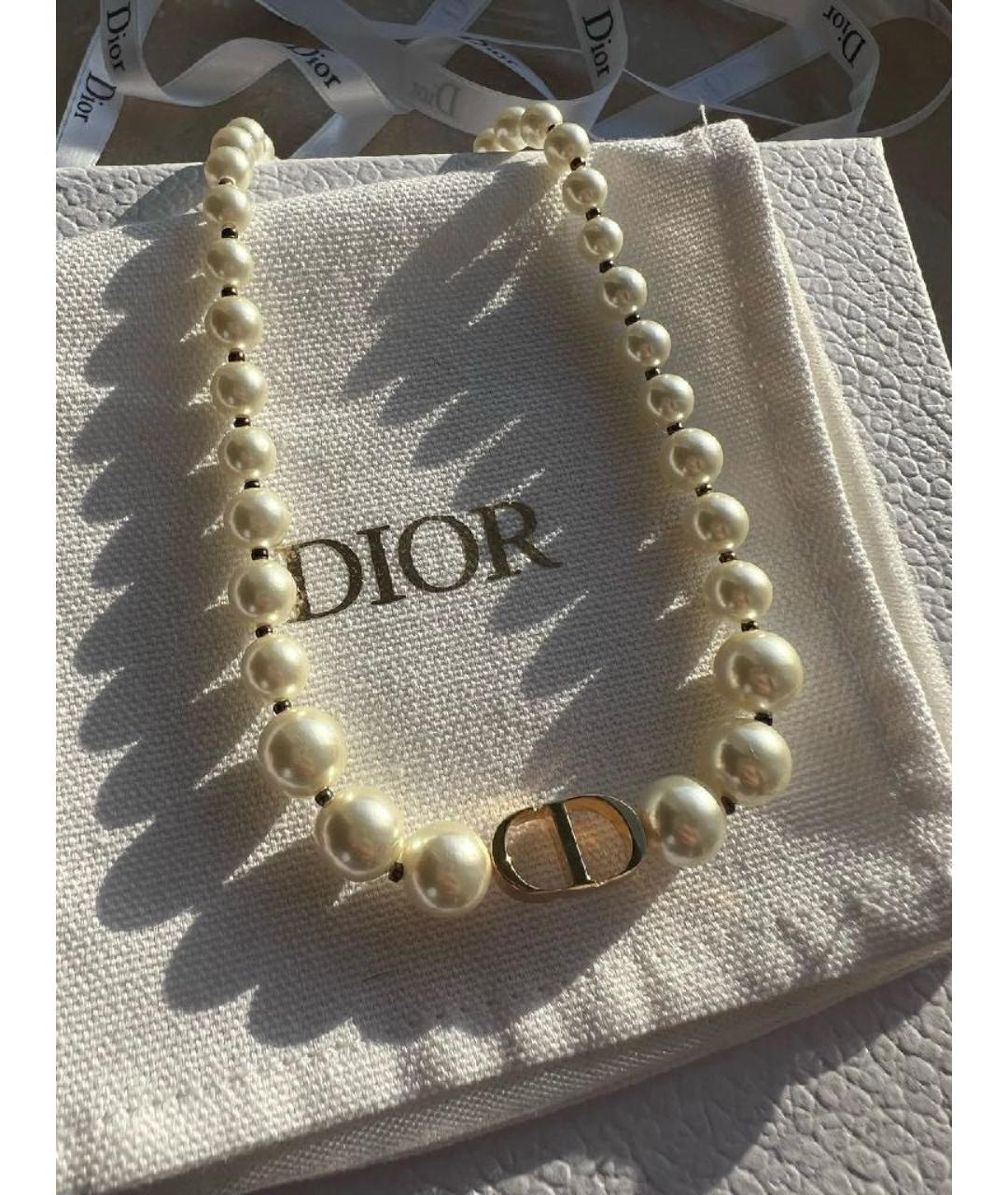 CHRISTIAN DIOR Белый жемчужный чокер, фото 9