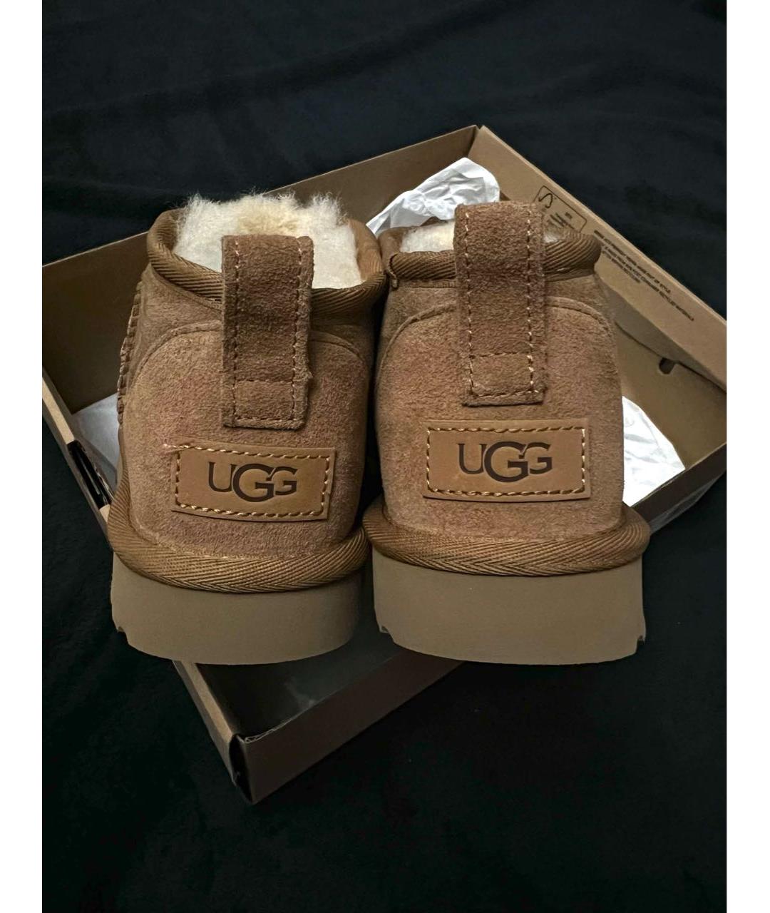 UGG AUSTRALIA Оранжевое замшевые ботинки, фото 4