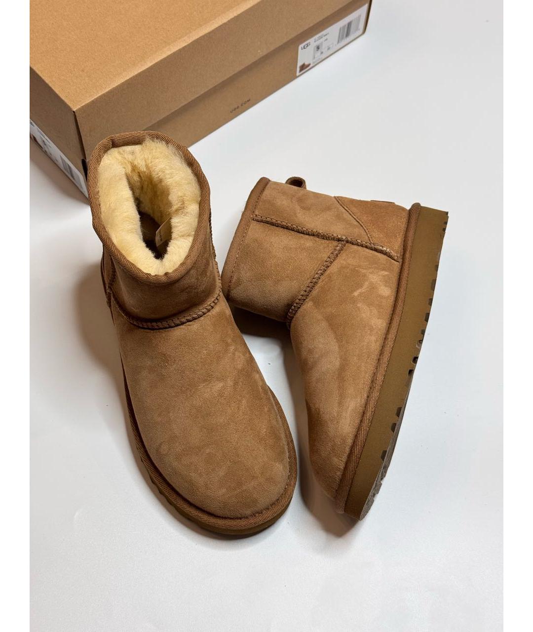 UGG AUSTRALIA Оранжевое замшевые ботинки, фото 7