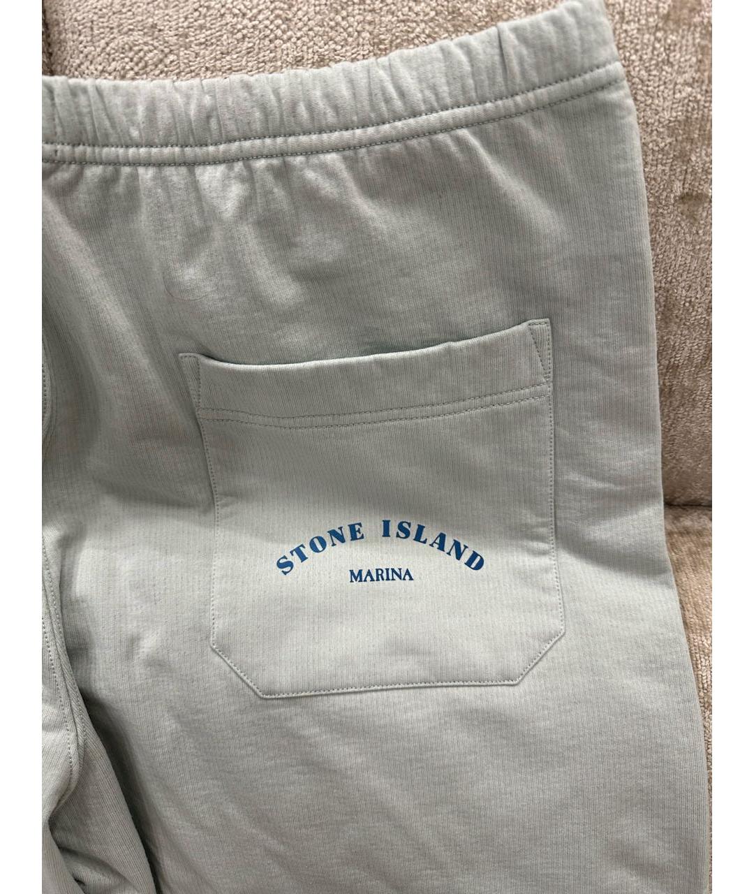 STONE ISLAND Бирюзовые повседневные брюки, фото 3