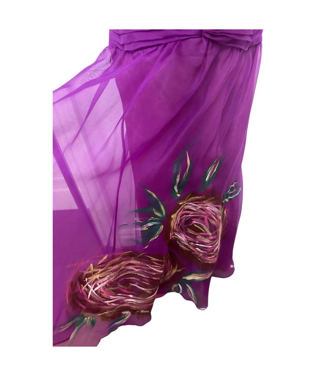 BADGLEY MISCHKA Фиолетовое полиэстеровое вечернее платье, фото 2