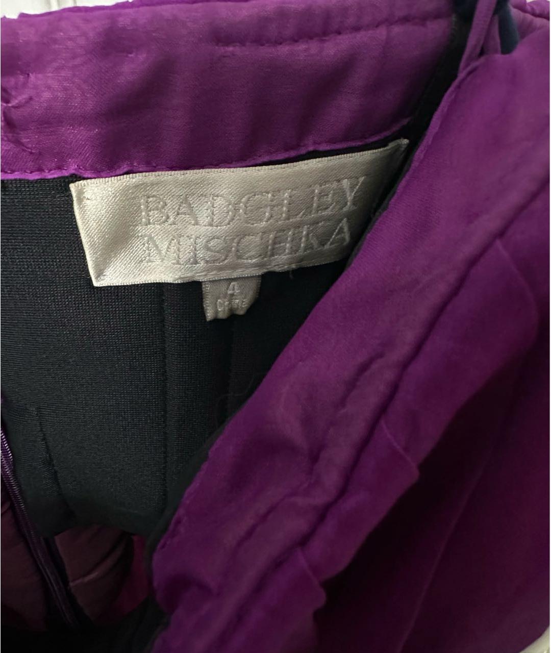 BADGLEY MISCHKA Фиолетовое полиэстеровое вечернее платье, фото 4