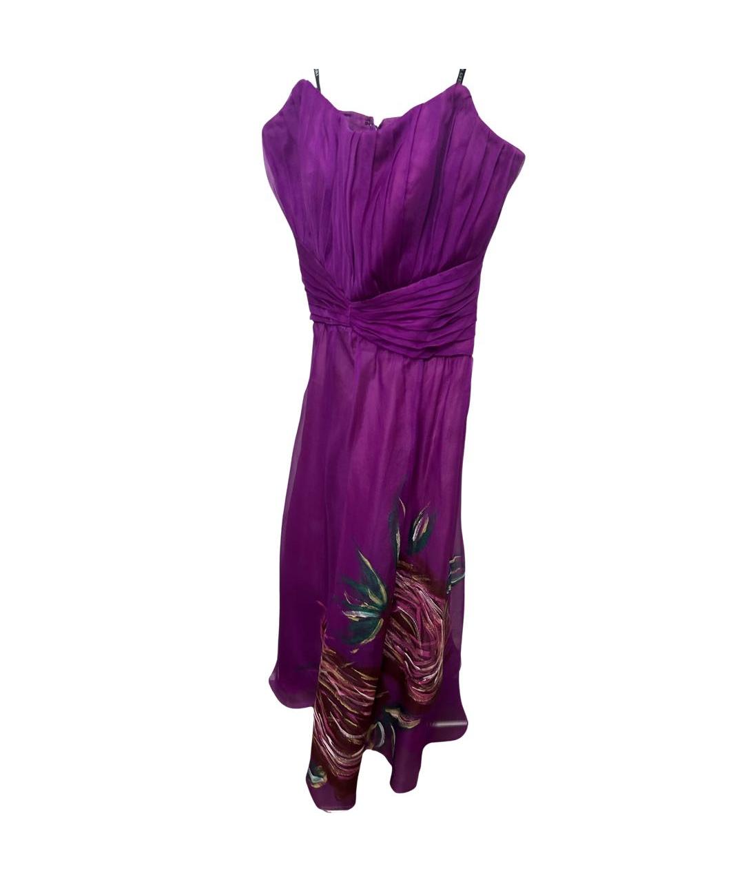 BADGLEY MISCHKA Фиолетовое полиэстеровое вечернее платье, фото 5
