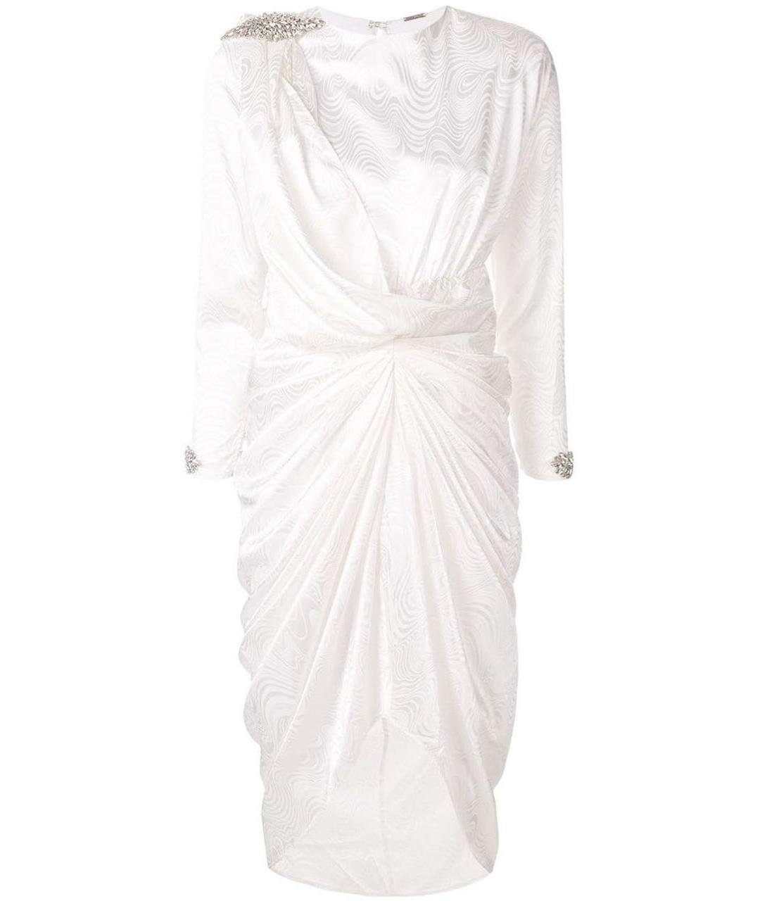 DODO BAR OR Белое атласное коктейльное платье, фото 5