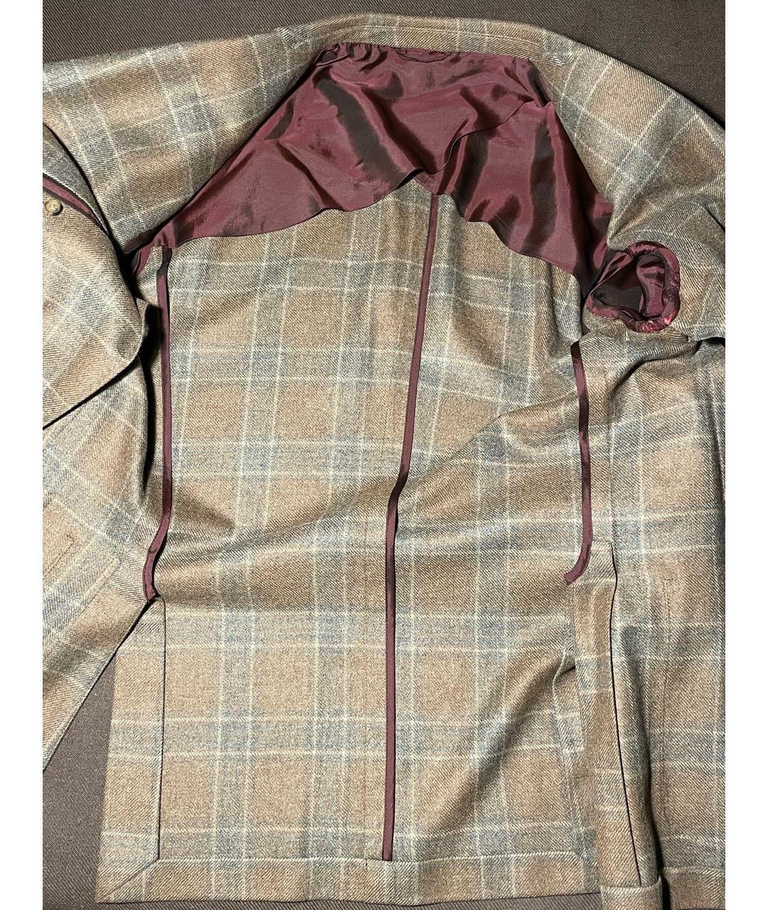 LUCIANO BARBERA Бежевый шерстяной пиджак, фото 2