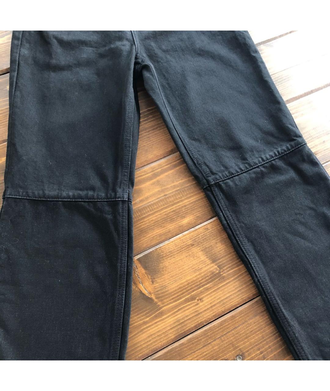 12 STOREEZ Черные хлопковые прямые джинсы, фото 3