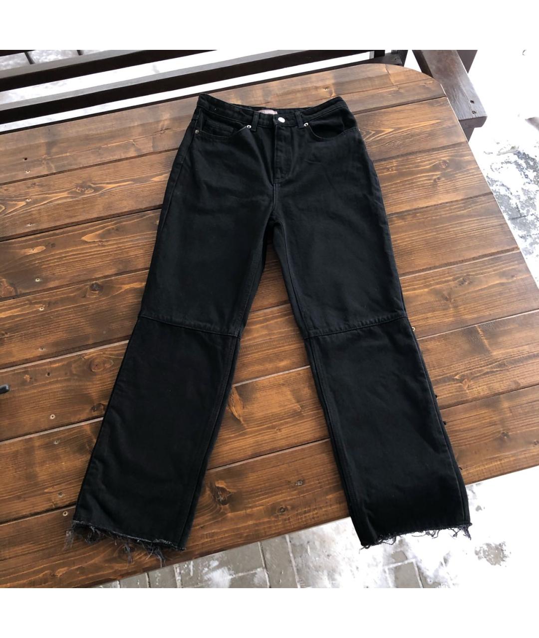 12 STOREEZ Черные хлопковые прямые джинсы, фото 2