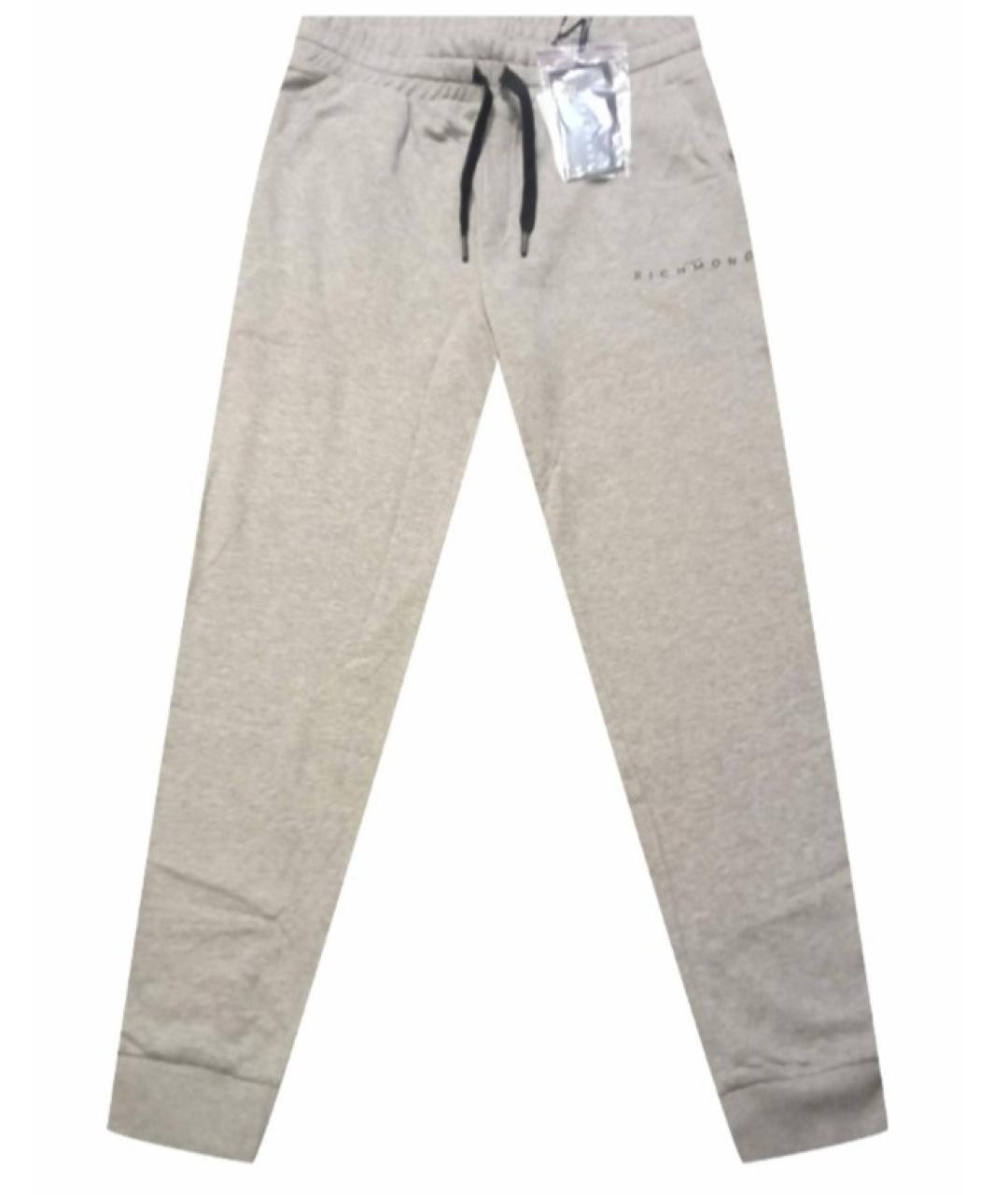 JOHN RICHMOND Серые хлопковые повседневные брюки, фото 7