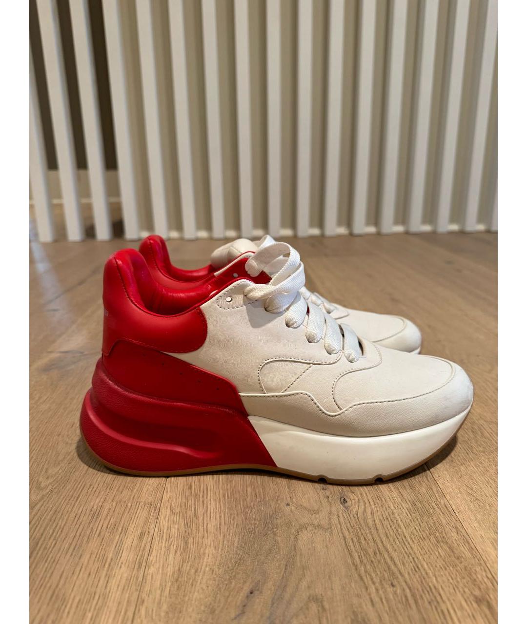 Alexander mcqueen red and white best sale