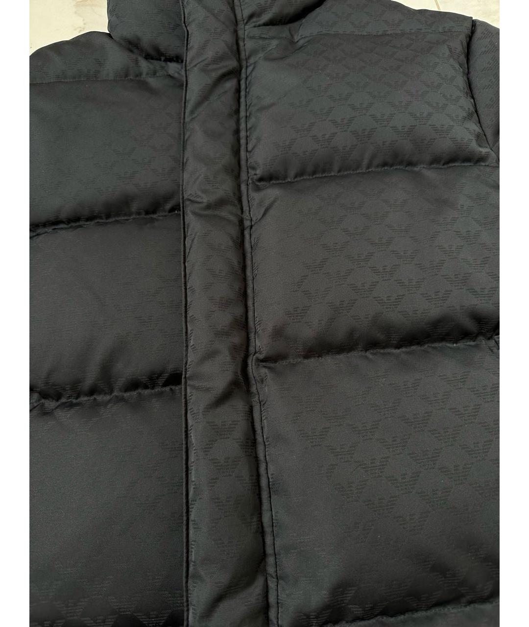 EMPORIO ARMANI Черная полиэстеровая куртка, фото 6
