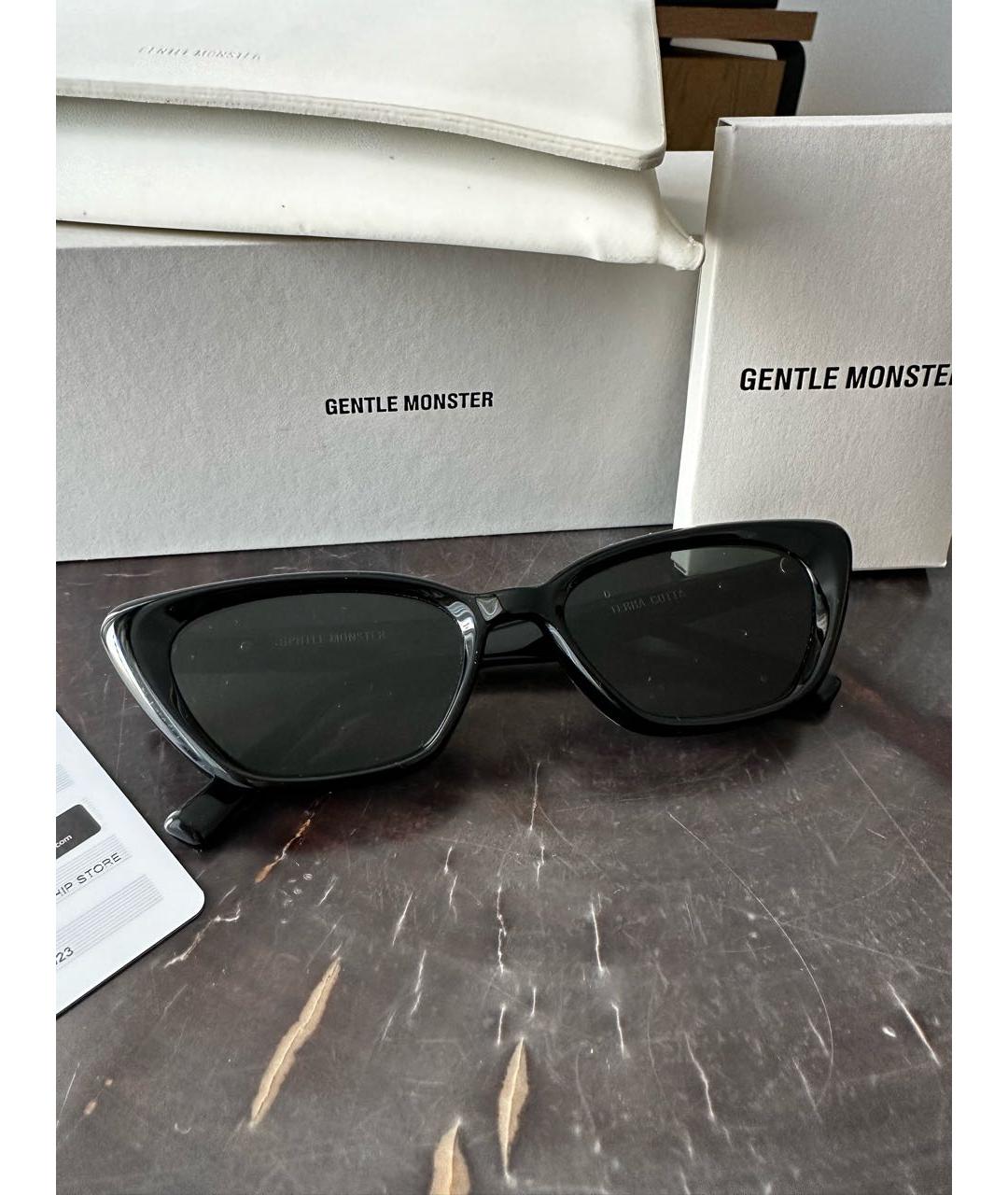 GENTLE MONSTER Черные пластиковые солнцезащитные очки, фото 3