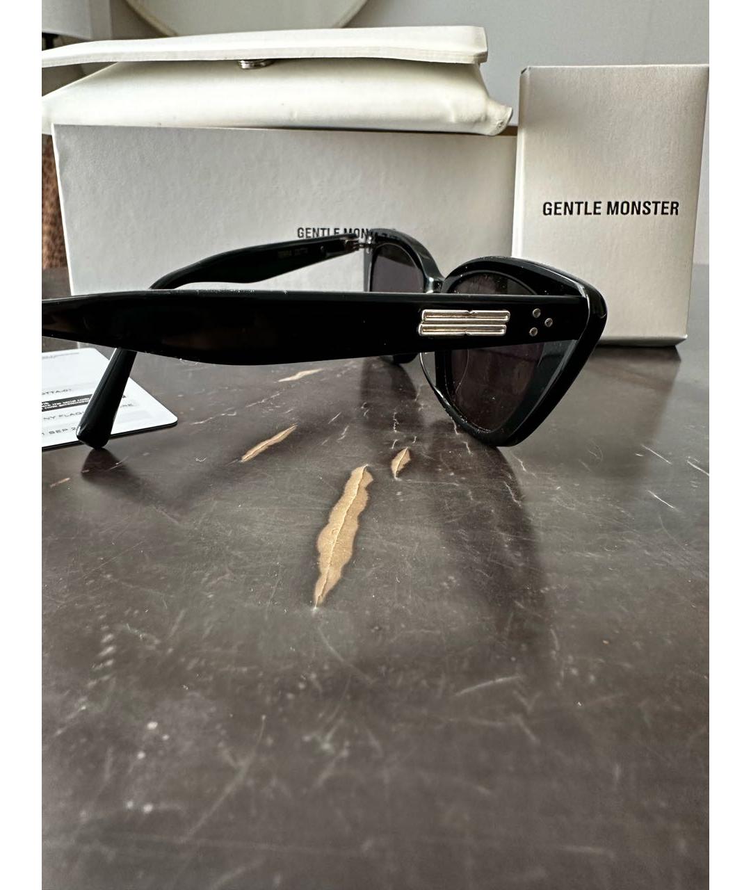 GENTLE MONSTER Черные пластиковые солнцезащитные очки, фото 5