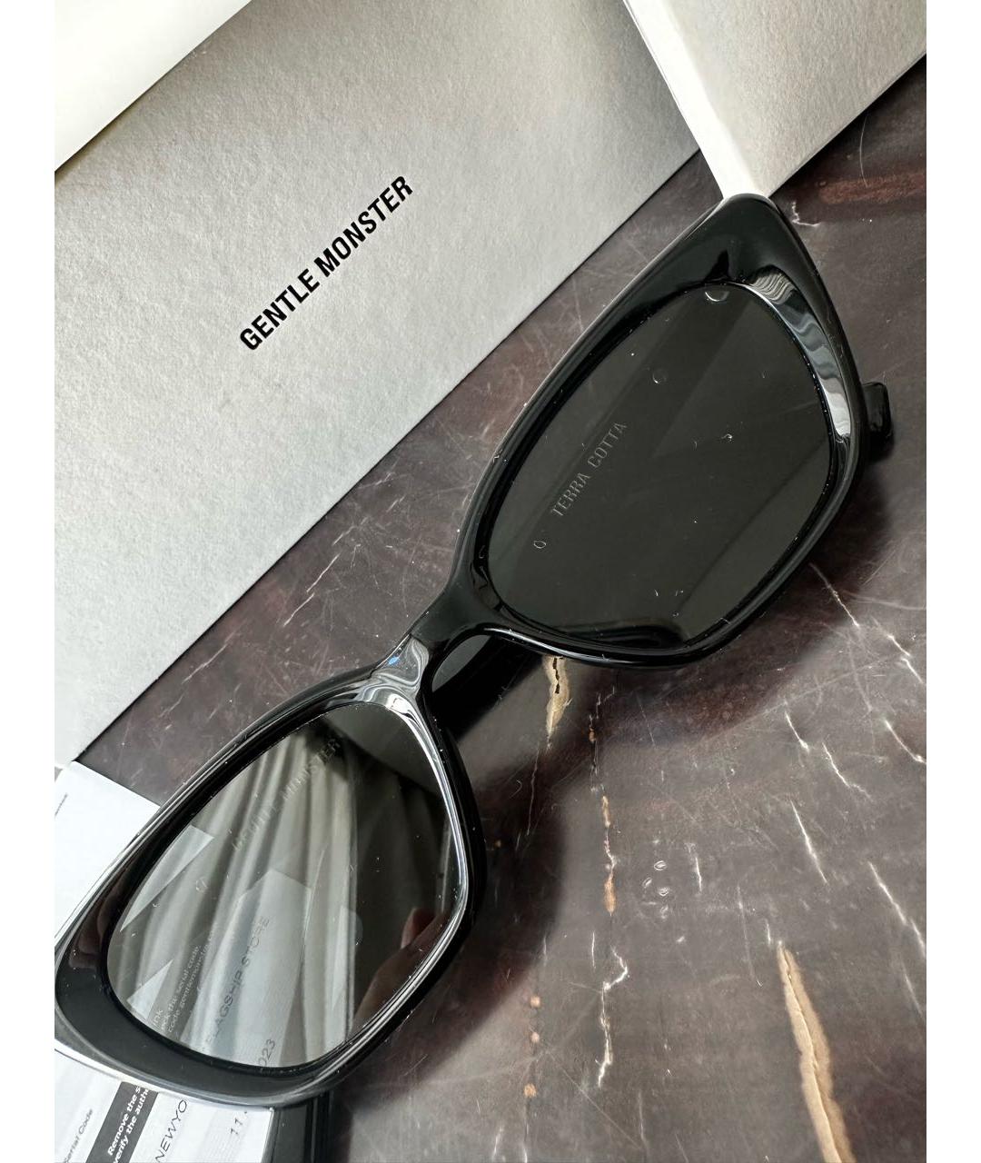 GENTLE MONSTER Черные пластиковые солнцезащитные очки, фото 7
