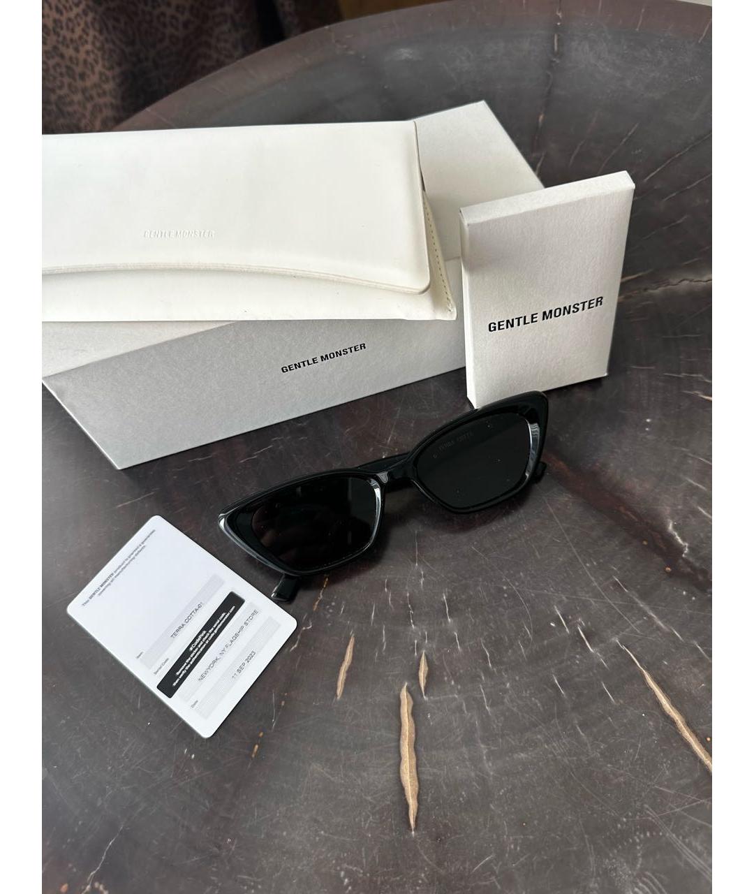GENTLE MONSTER Черные пластиковые солнцезащитные очки, фото 8