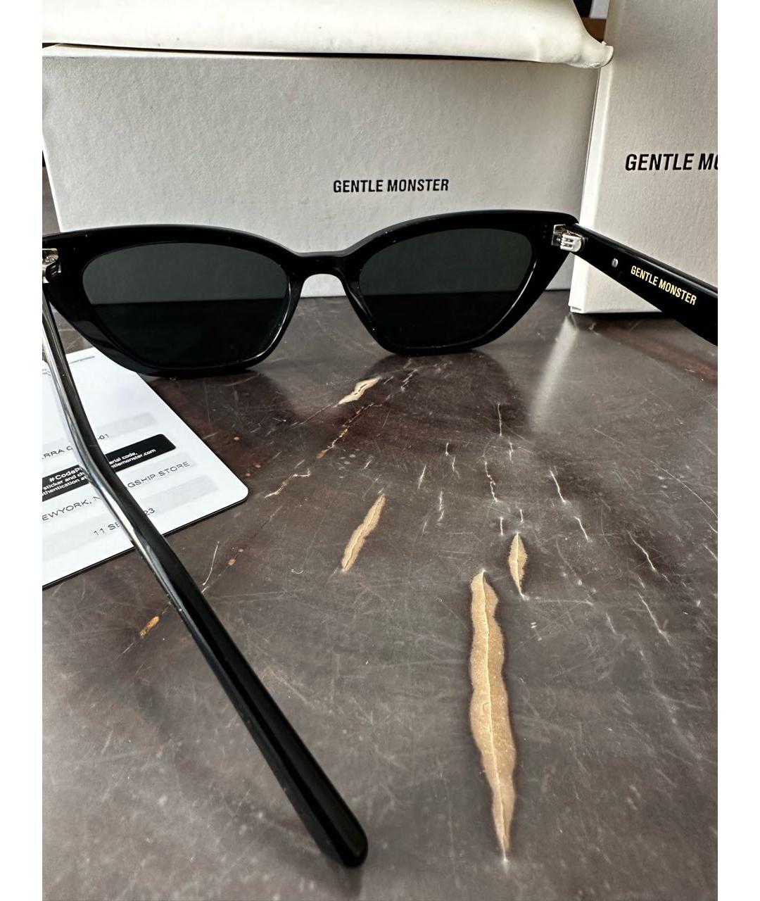 GENTLE MONSTER Черные пластиковые солнцезащитные очки, фото 6