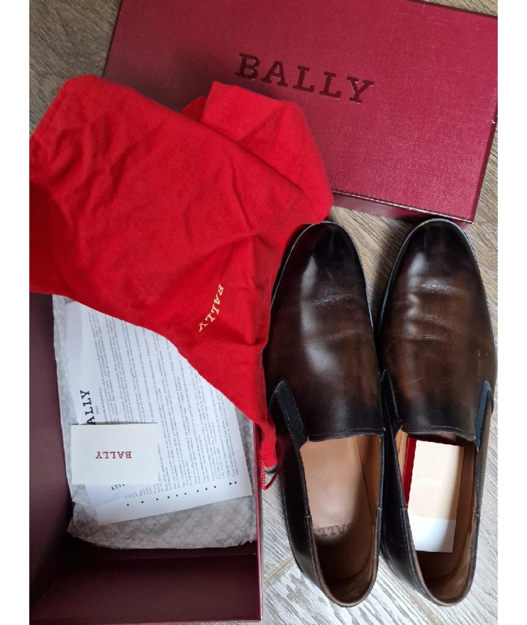 BALLY Коричневые кожаные туфли, фото 5