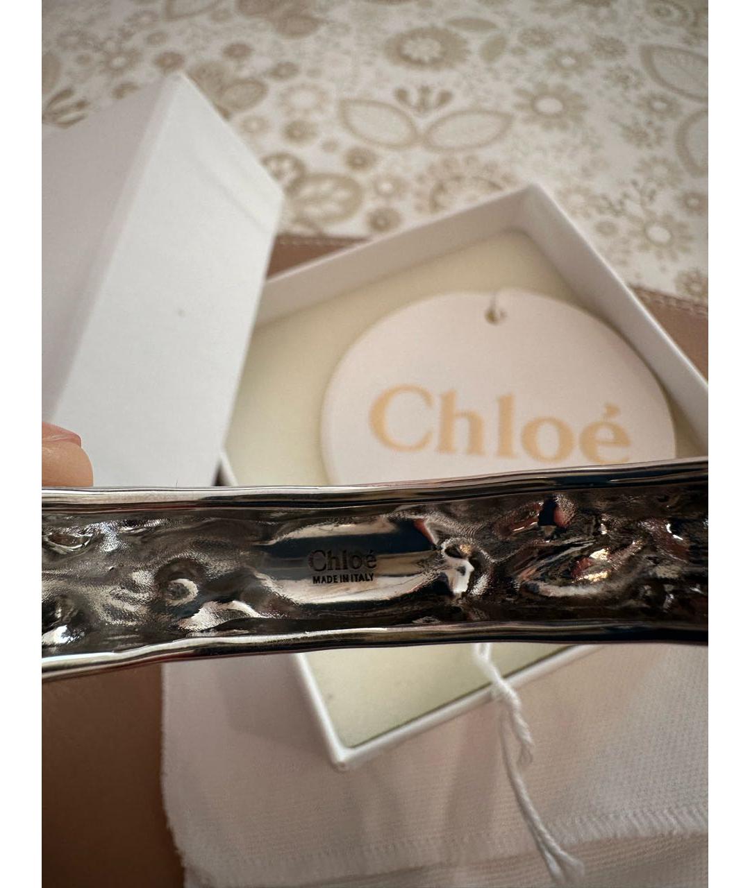CHLOE Белый металлический браслет, фото 4
