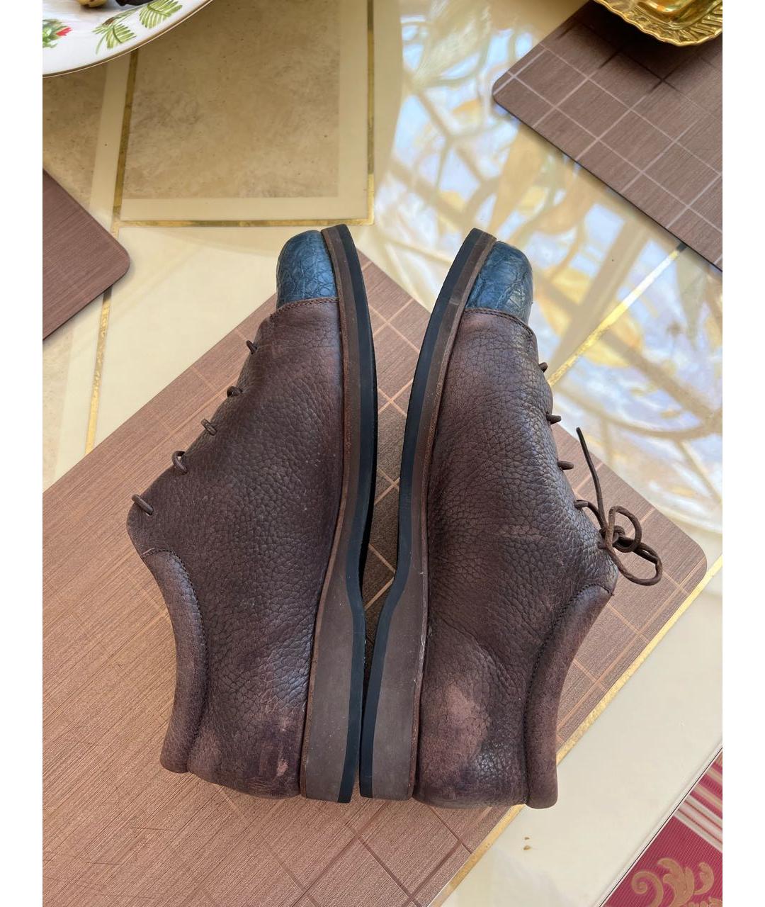 ZONKEY BOOT Коричневые кожаные низкие ботинки, фото 7