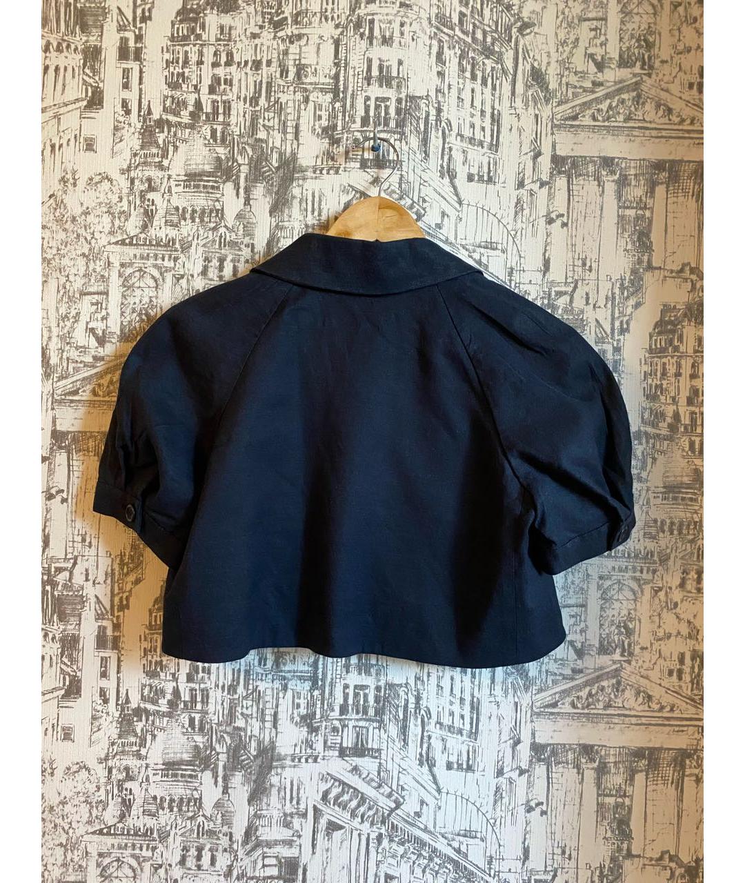 THEORY Темно-синий льняной жакет/пиджак, фото 2