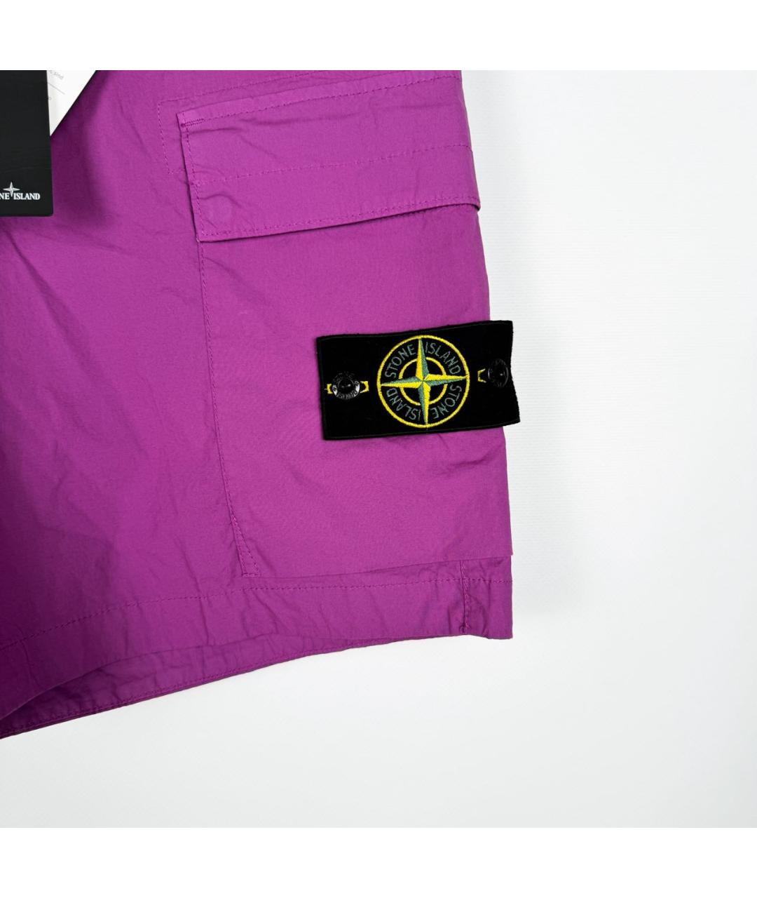 STONE ISLAND Фиолетовые хлопковые шорты, фото 4