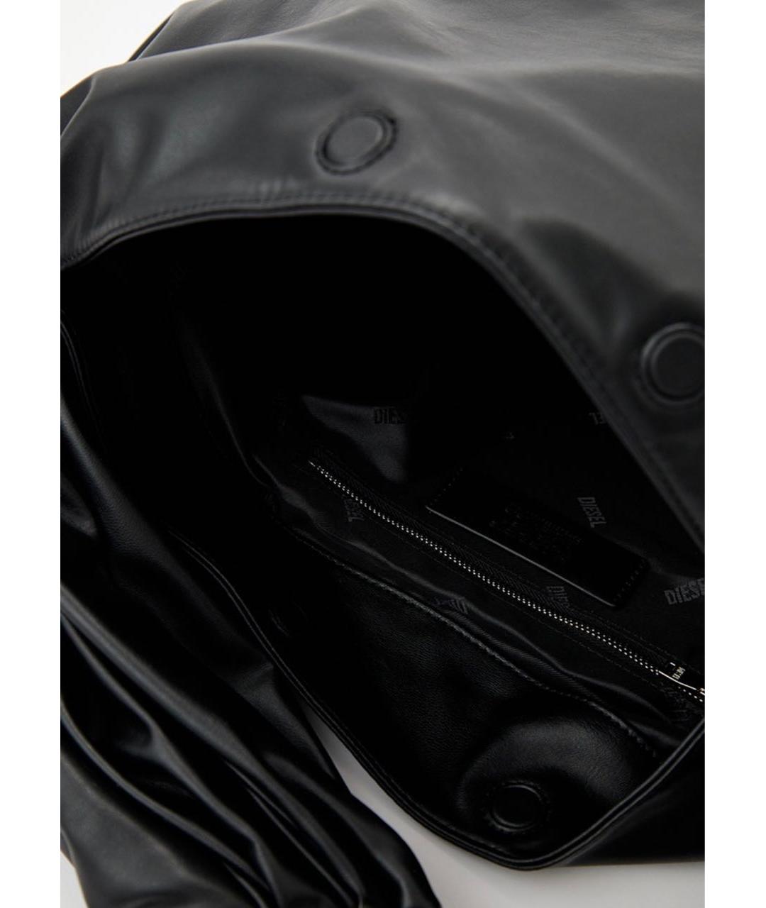 DIESEL Черная сумка через плечо из искусственной кожи, фото 4