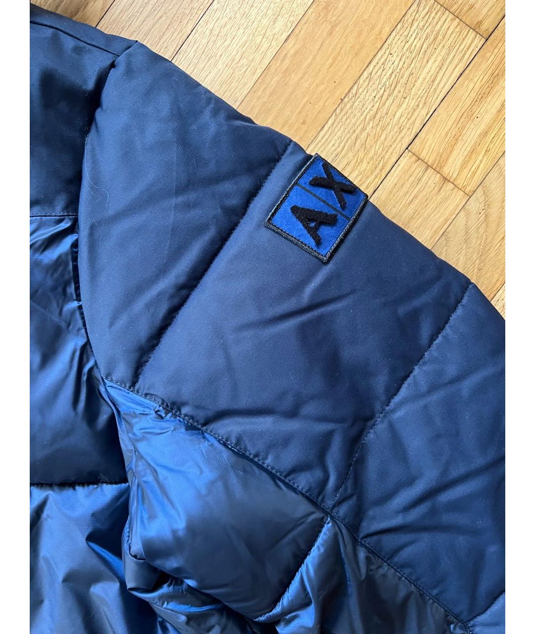ARMANI EXCHANGE Темно-синяя полиэстеровая куртка, фото 8
