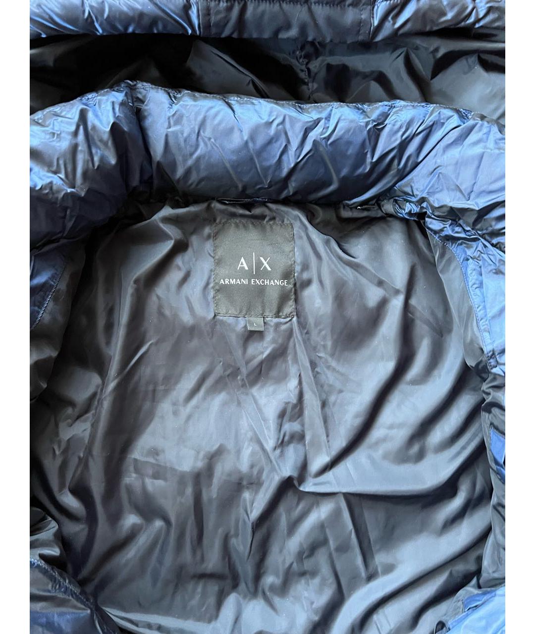 ARMANI EXCHANGE Темно-синяя полиэстеровая куртка, фото 3