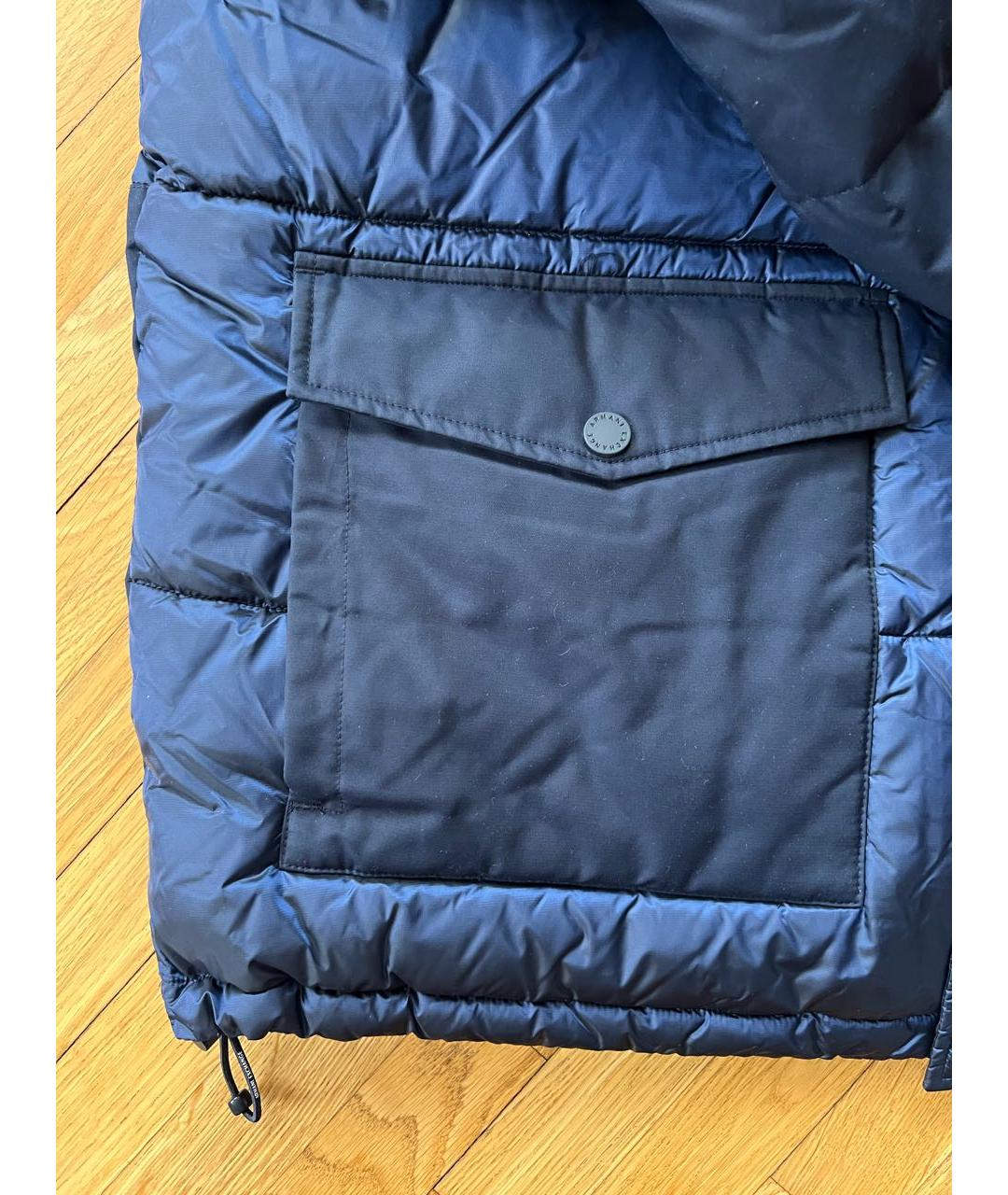 ARMANI EXCHANGE Темно-синяя полиэстеровая куртка, фото 7