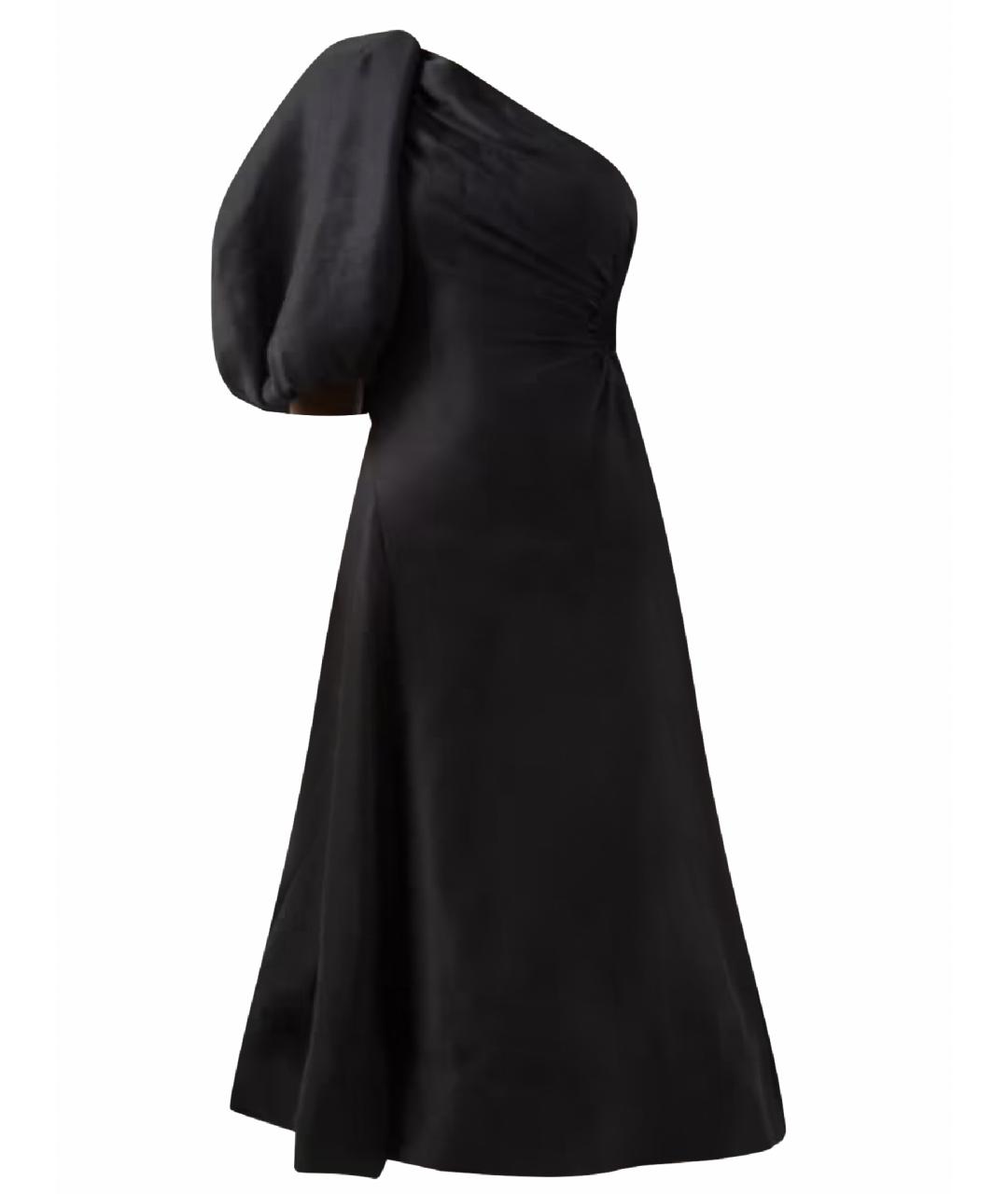 AJE Черное льняное вечернее платье, фото 1