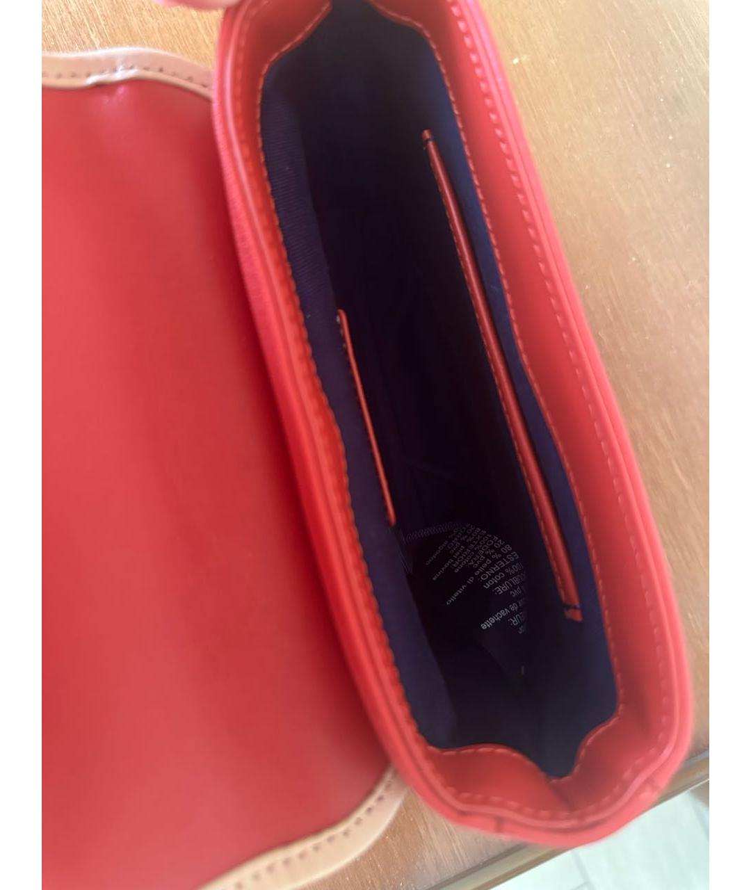 HARMONT & BLAINE JUNIOR Красная кожаная сумка с короткими ручками, фото 4