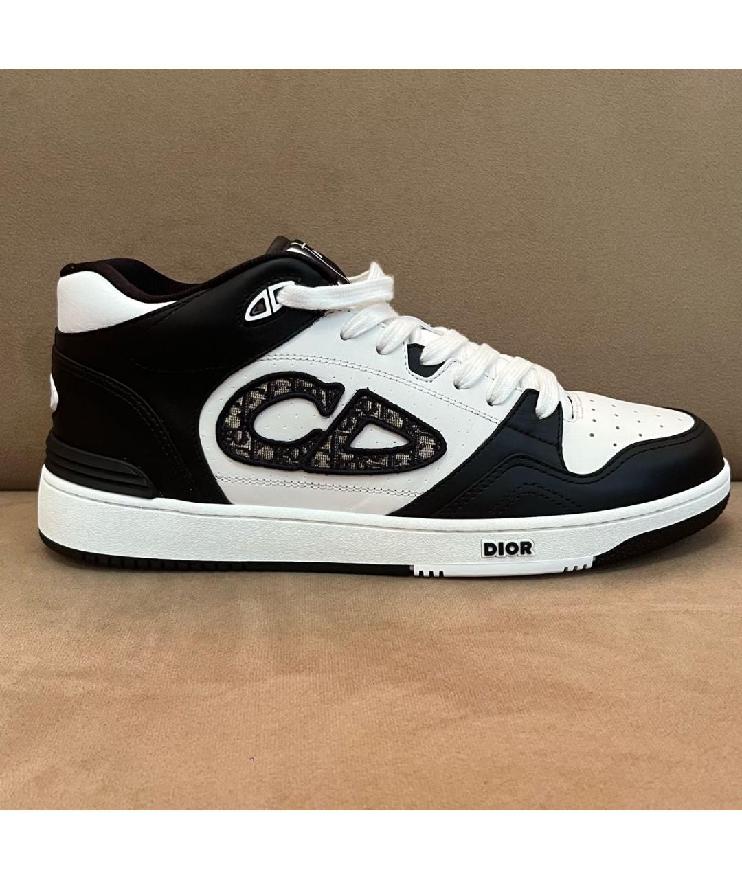 CHRISTIAN DIOR Черные кожаные высокие кроссовки / кеды, фото 8