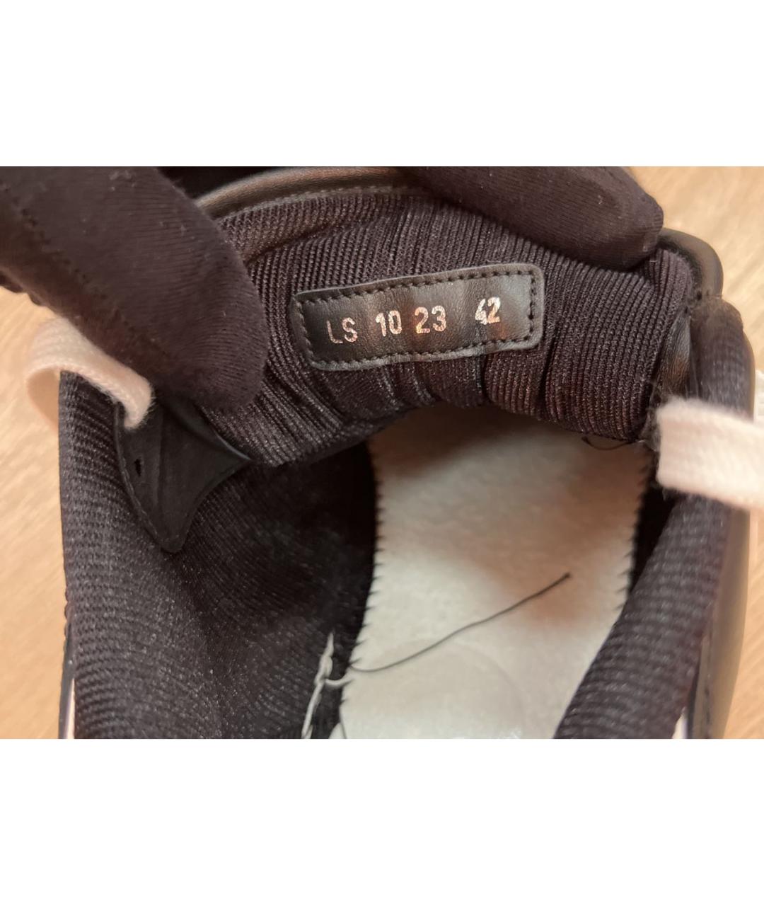 CHRISTIAN DIOR Черные кожаные высокие кроссовки / кеды, фото 7