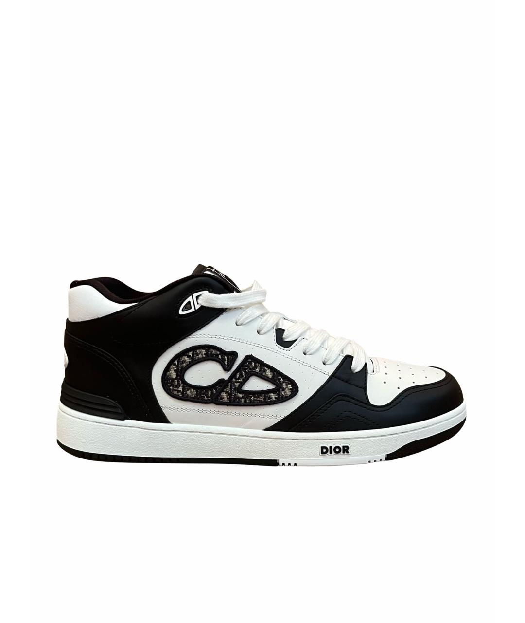 CHRISTIAN DIOR Черные кожаные высокие кроссовки / кеды, фото 1