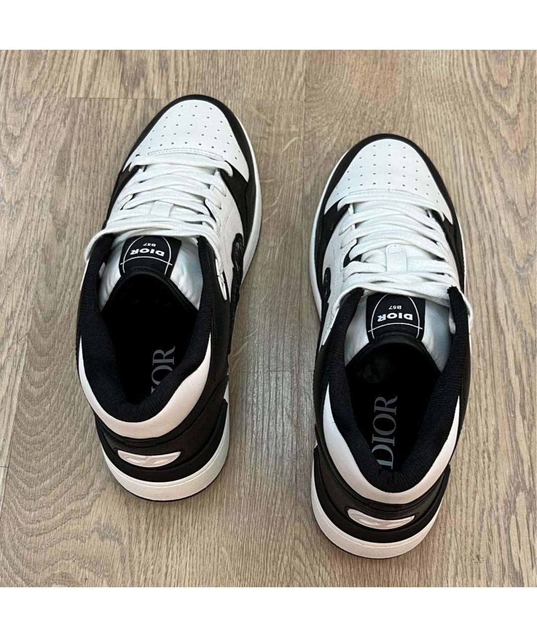 CHRISTIAN DIOR Черные кожаные высокие кроссовки / кеды, фото 3